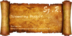 Szemerey Rudolf névjegykártya